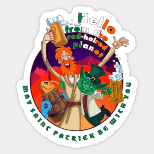 irish mars Sticker